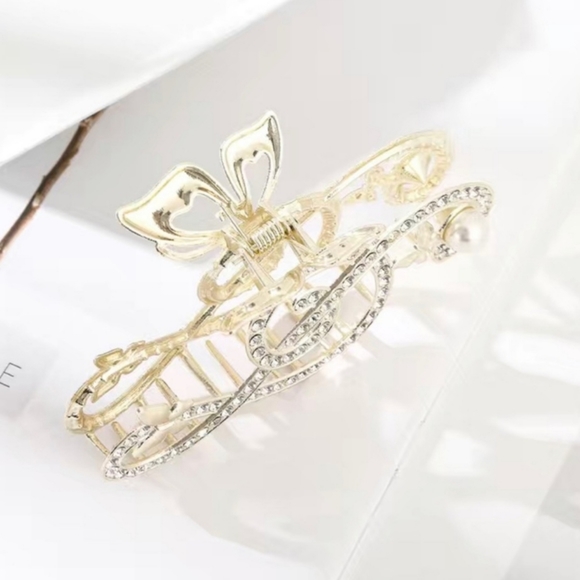 Music Note Claw Hair Clip - Rhinestone - Picture 2 of 10